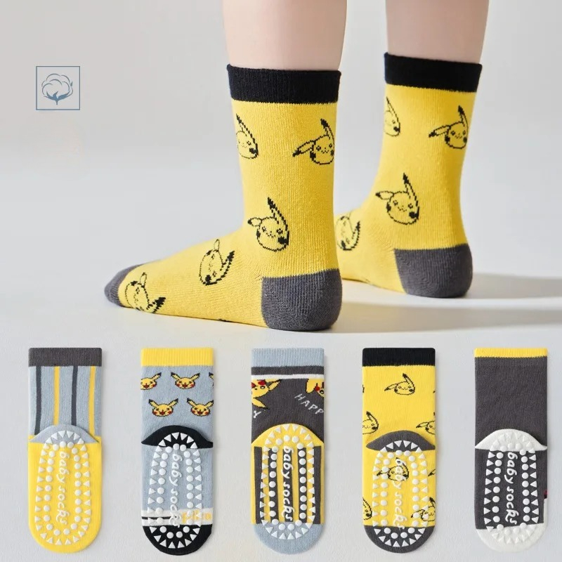 Trampoline Park Sock - 5 пар детских носков с аниме-принтом,