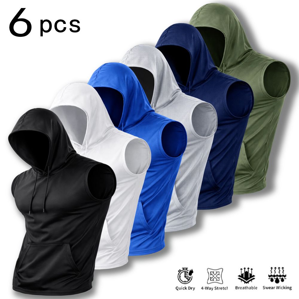 Outdoor Sport Hoodie - 6 шт. мужских безрукавных топов с